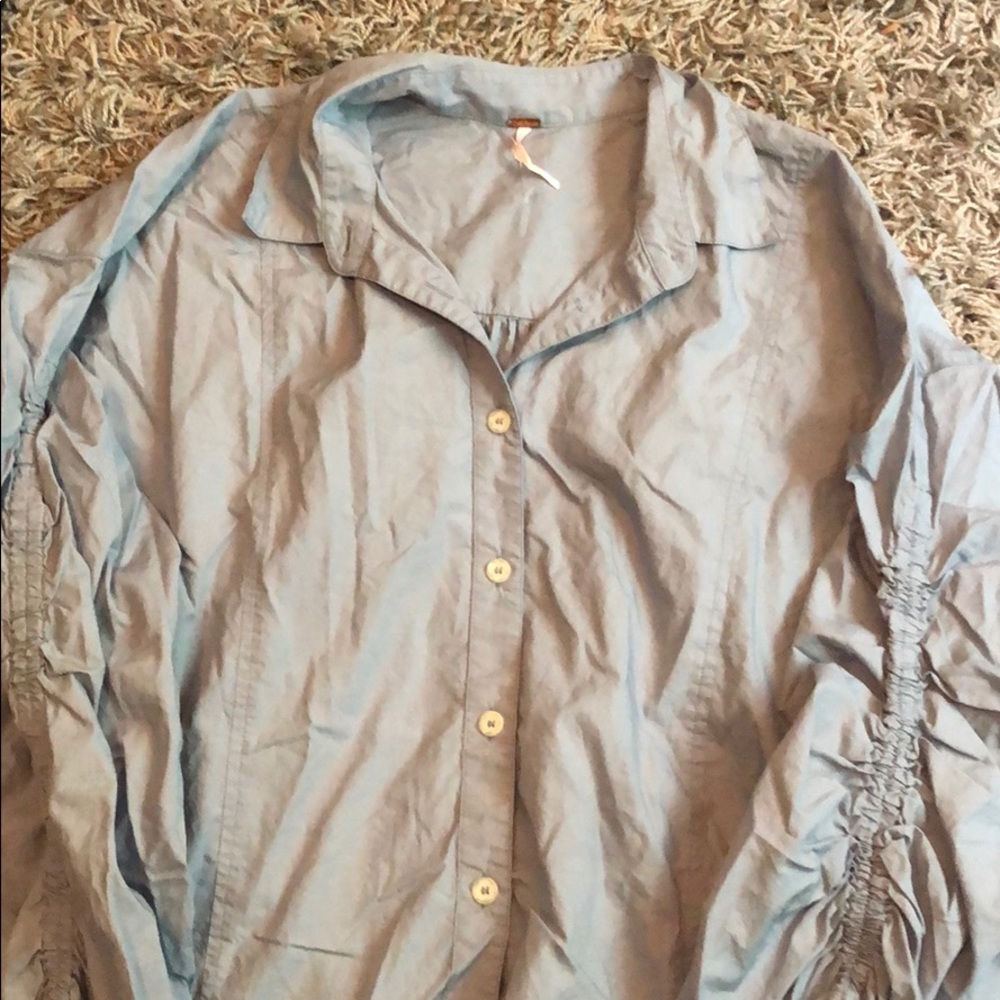 Free People blue blouse